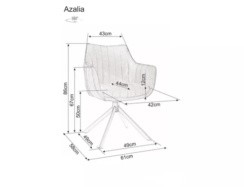 Scaun  Azalia Velvet