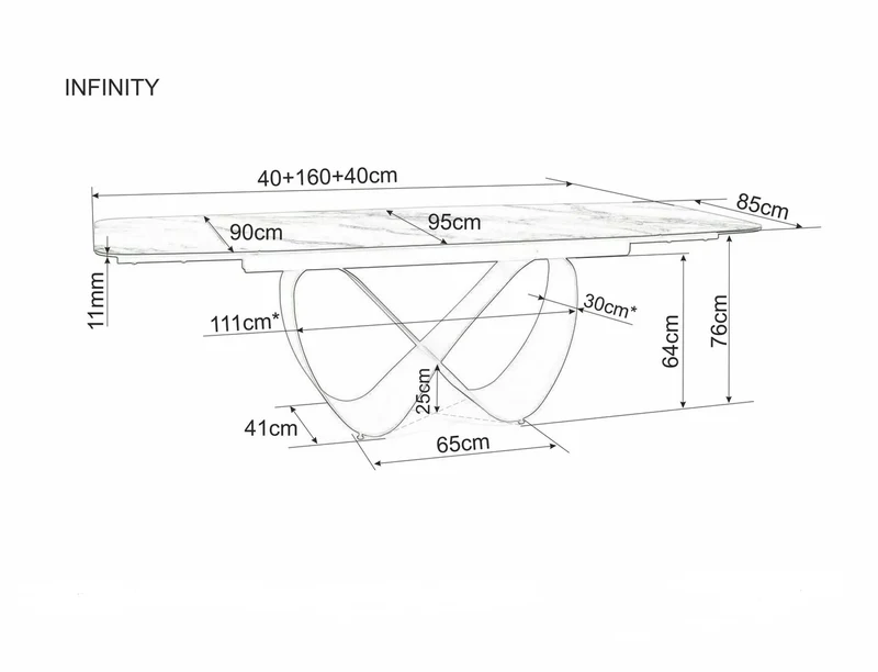 Masă  Infinity 160 11